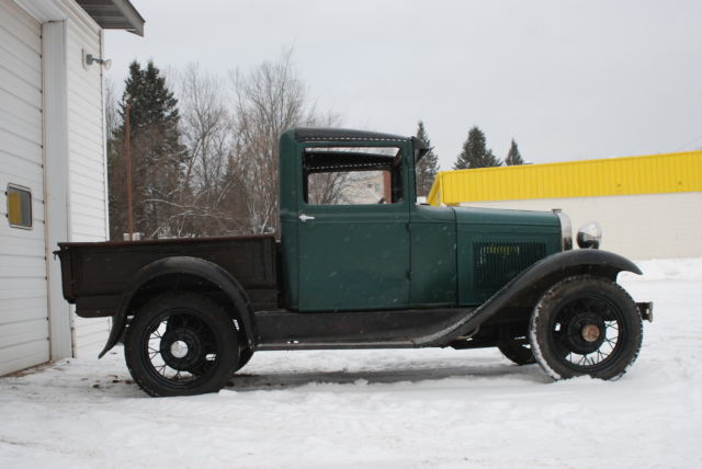 1931 ford model a pickup truck indented firewall barn find driver runs good