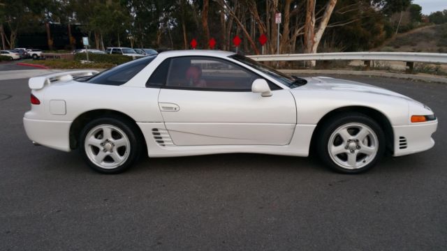 1991 mitsubishi 3000gt vr-4 49,225 miles pearl white v6 cylinder engine 3.0l/18