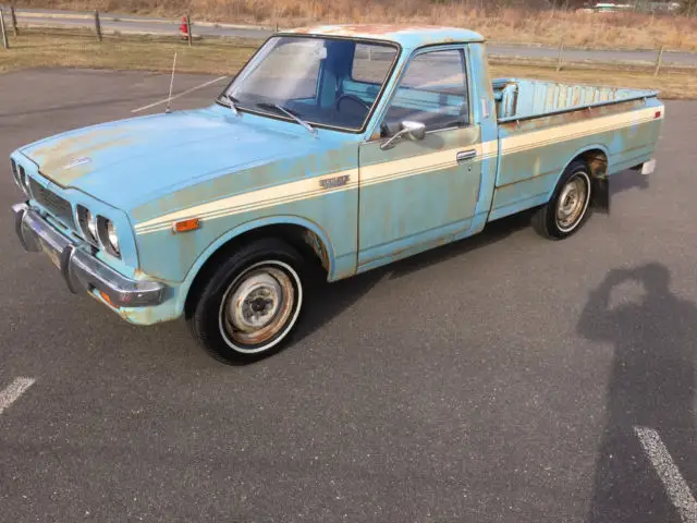 baby blue 1973 toyota hilux barn find pick up truck with 47,000 actual miles!!!!