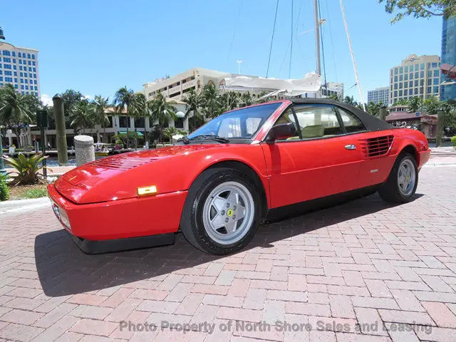 1988 ferrari mondial 3.2 cabriolet racing red w/ tan interior 21k actual miles!
