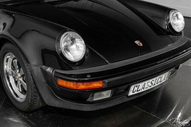 1987 porsche 911 turbo coupe 3.3l flat 6-cyl engine manual black