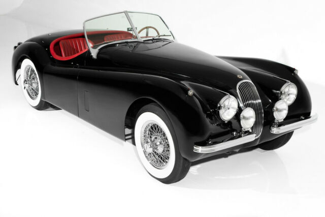 1953 jaguar xk120 black/red extraordinary convertible