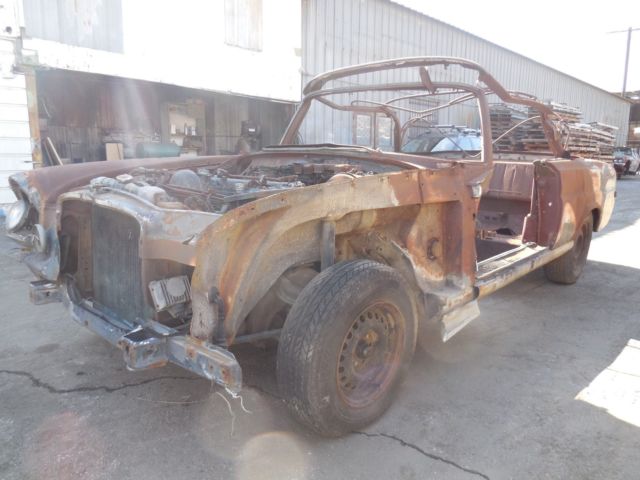 1970 mercedes-benz 280se low grille convertible 111 111ch project car for restor