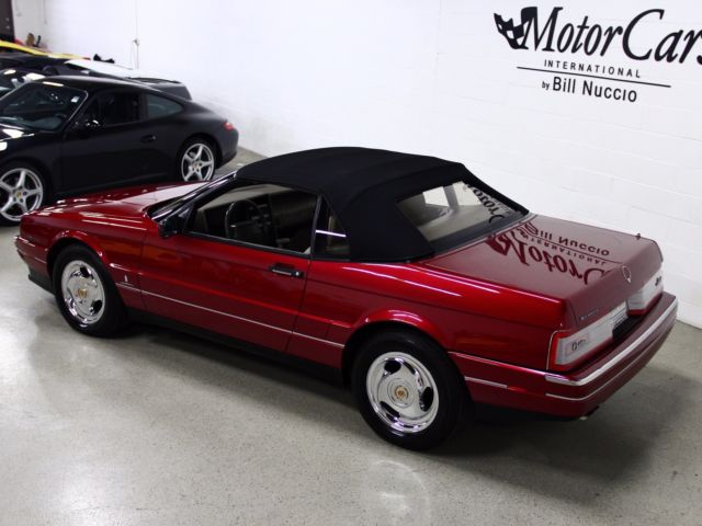 pearl red/ beige! 22k miles! northstar v8! convertible! last year of allante!