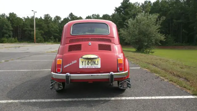 1968 fiat 500 f, red