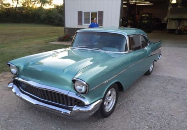 1957 chevrolet bel air 2 door hardtop 283 v8 gasoline automatic custom rebuilt