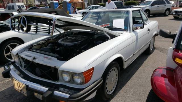 1987 mercedes-benz 560sl roadster artic white 28500 miles videos!