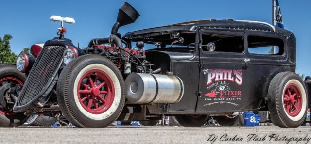 ford model a 2-door "tudor" diesel rat rod