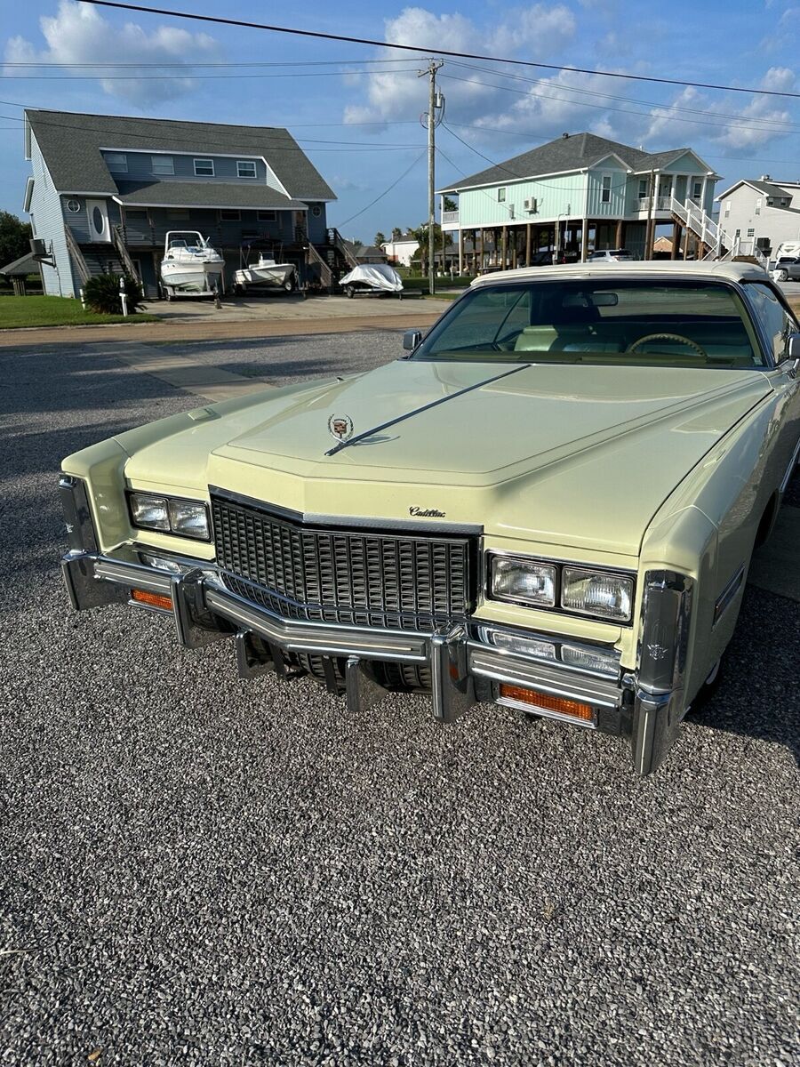 1976 cadillac eldorado convertible yellow automatic