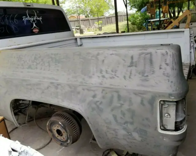 1986 gmc chevy c10 short bed hot rod muscle truck, custom blue paint