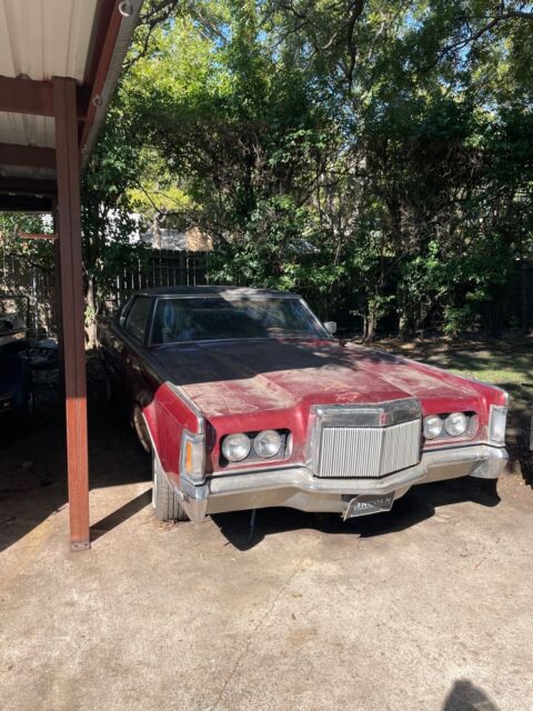 1971 lincoln mark iii sedan red rwd automatic standard