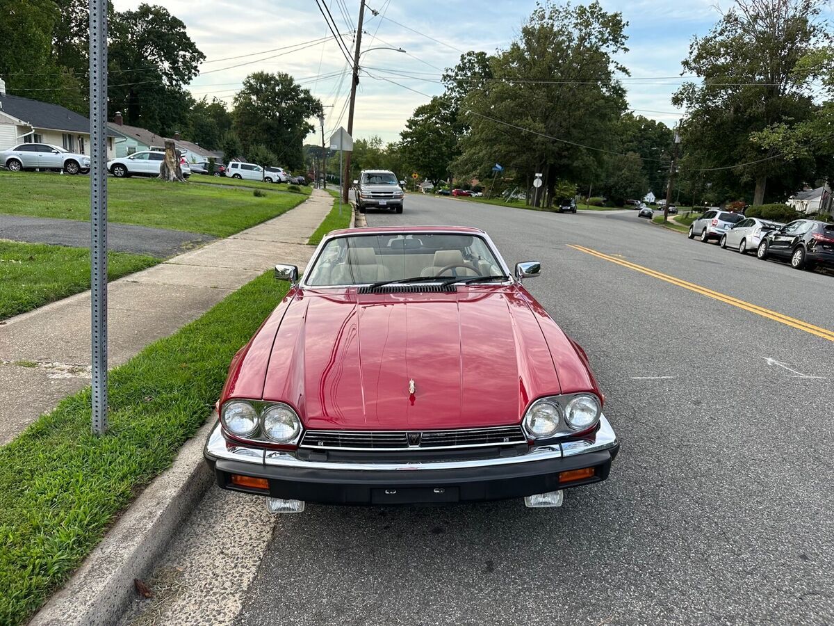 1988 jaguar xjs convertible red rwd automatic v12