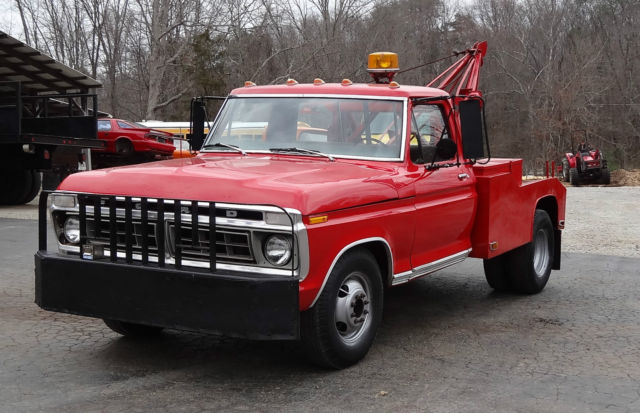 1973 ford f350 wrecker 360 4 speed red have title