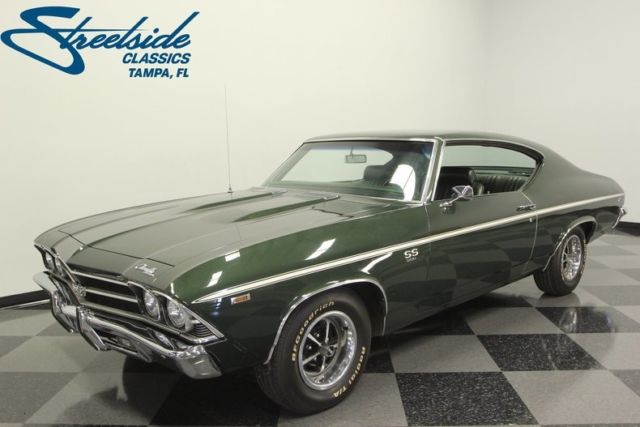 1969 chevrolet chevelle ss 396 56883 miles fathom green hardtop 396 v8 3 speed a