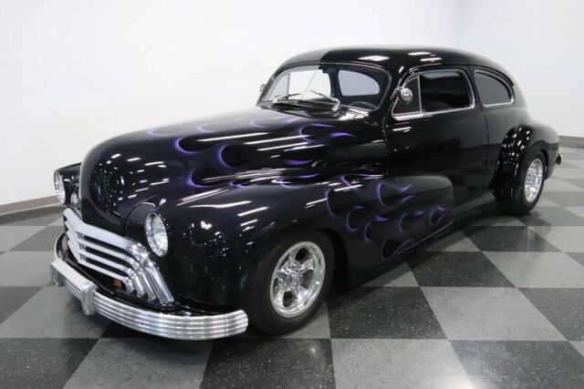 olds custom restomod hot rod classic vintage collector th400 auto v8 black dual