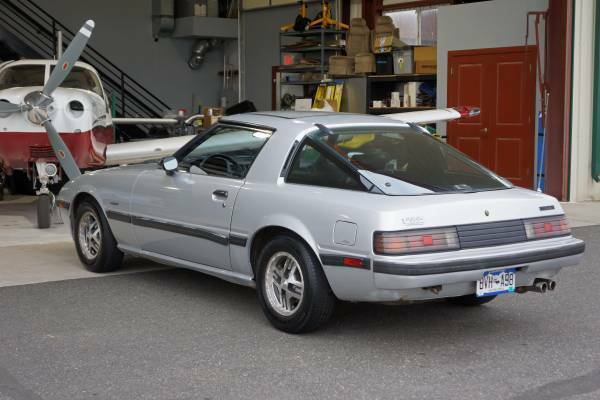 1983 mazda (fb) rx-7 gs silver / black cloth 33 year owner 91k miles