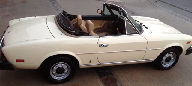 1979 fiat 124 spider 2000 pininfarina convertible beige