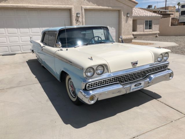 1959 ford fairlane 500 club victoria 2 door hardtop, factory ac, power windows