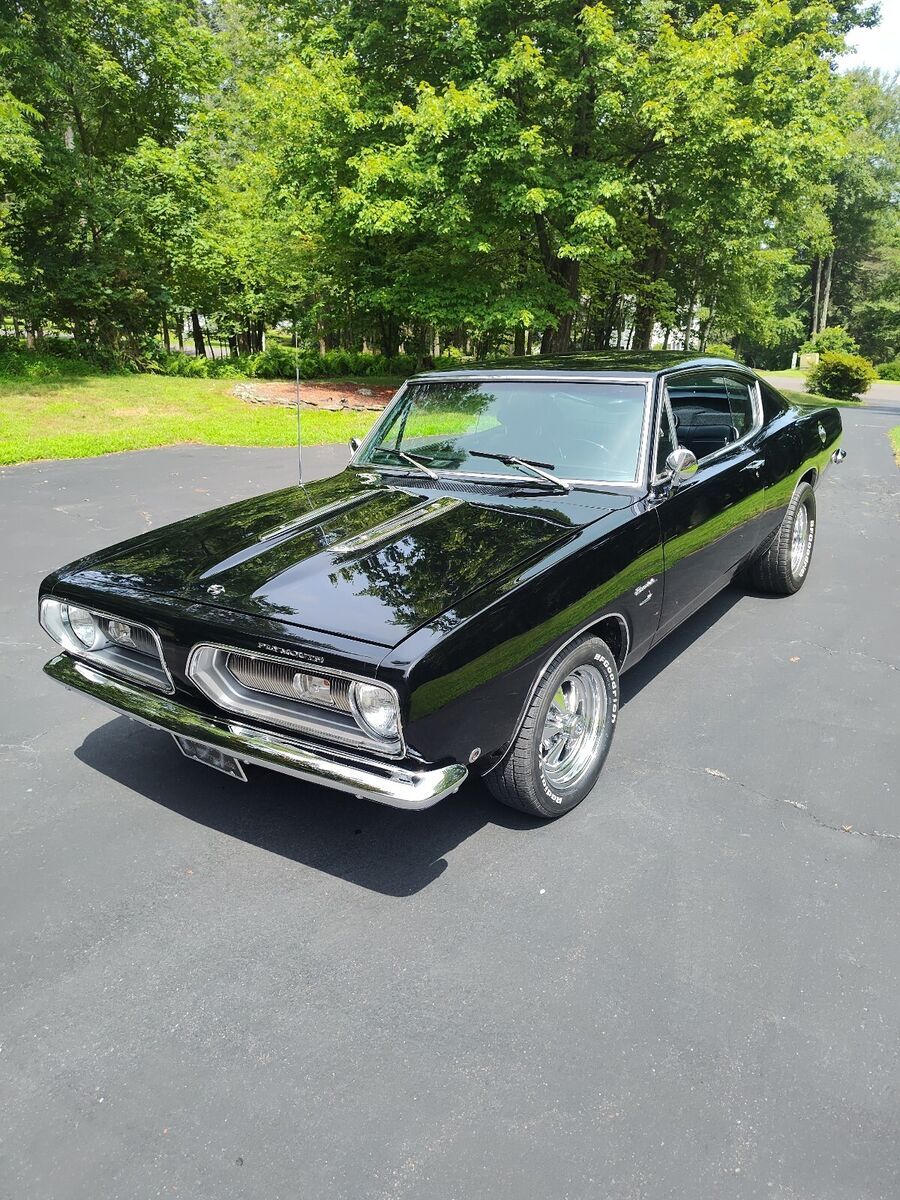 1968 plymouth barracuda coupe black fastback