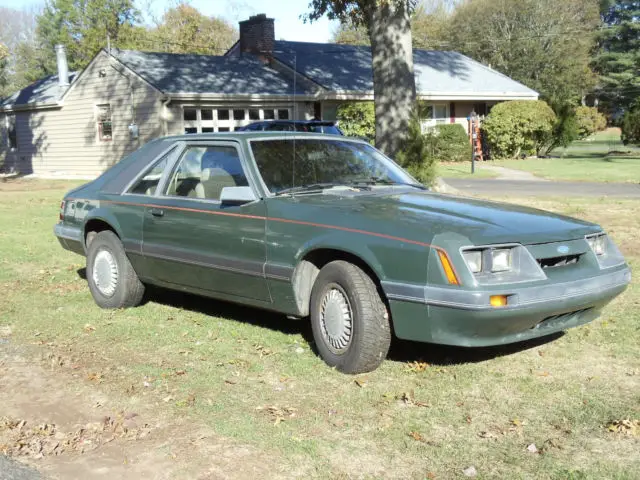 1985 ford mustang lx 4cyl, green