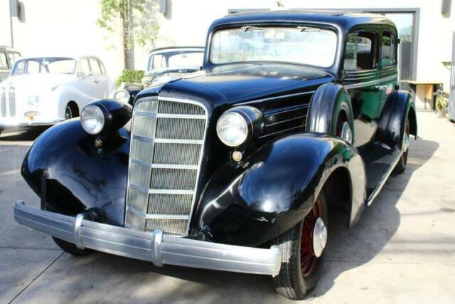 1935 cadillac 355e 355e 65303 miles black sedan v8 manual