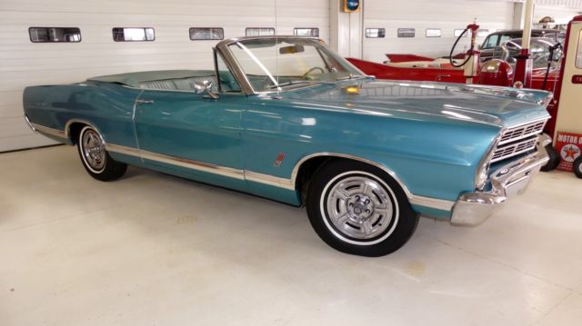 1967 ford galaxie 500 7399 miles blue 2 door convertible 390 automatic