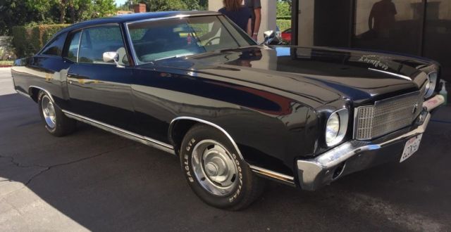 1970 chevy monte carlo black on black sweet ride!