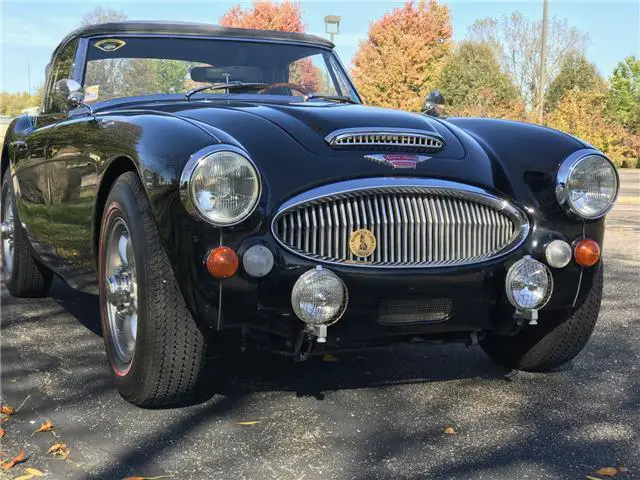 1967 austin-healey 3000 mk iii bj8 89,677 miles black convertible 2.9l