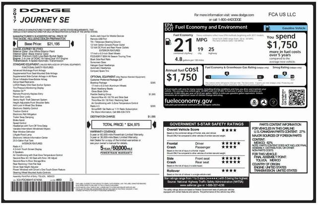 2017 dodge journey se