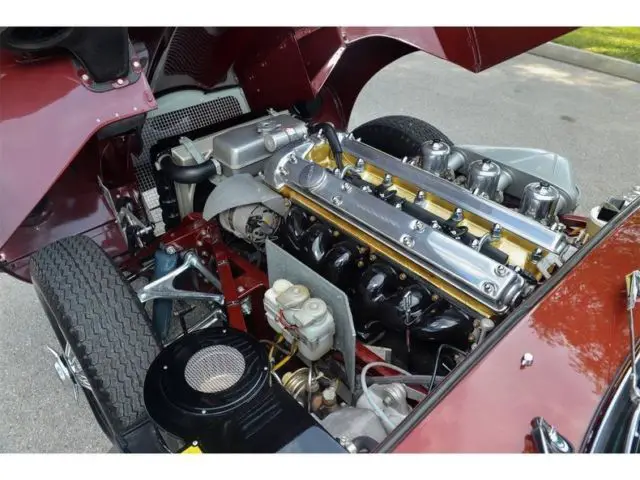 1966 jaguar e-type 39000 miles opalescent maroon inline 6 manual