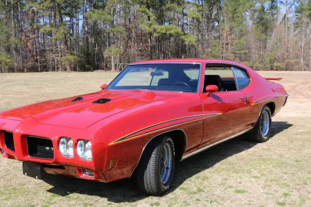1970 pontiac gto 455 ho 4spd red with black interior immaculate frame off