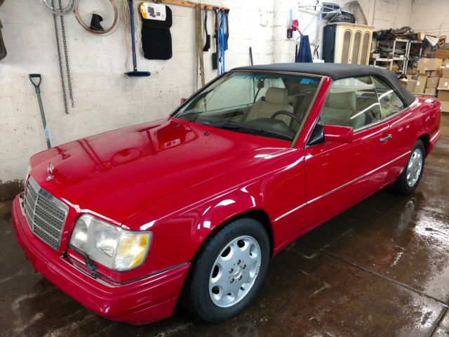 1994 mercedes e320a cabriolet convertible red no rust runs great roadster sl e !