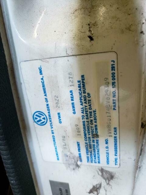 1981 volkswagen rabbit diesel hatchback 2-dr 1.6l l4