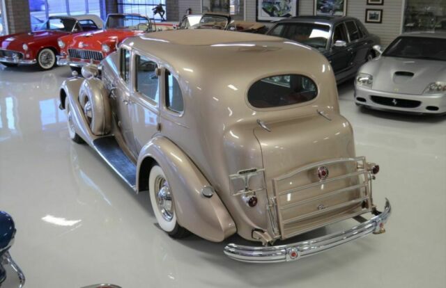 1937 packard twelve touring sedan 1506 88588 miles champagne manual