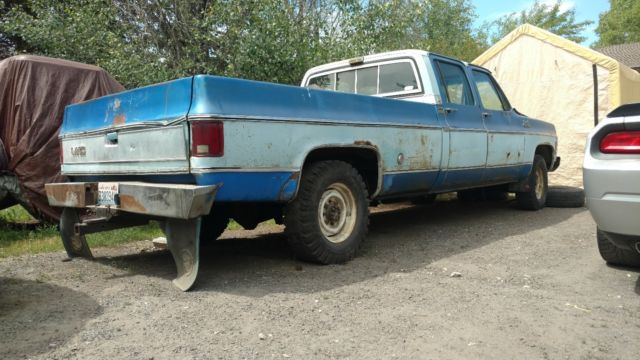 1976 gmc classic sierra 25 3+3 dual cab 2wd/4 ton truck chevy c10 engine