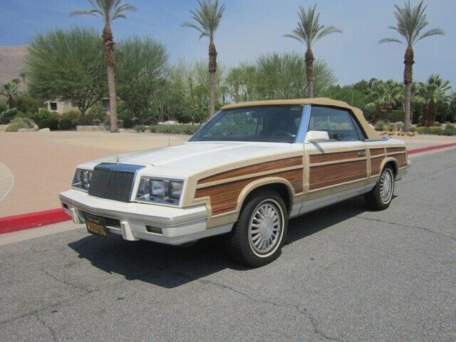 1984 chrysler lebaron woody convertible-low original miles-turbo. no reserve!