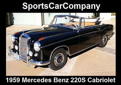 1959 mercedes benz 220 s cabriolet matching#s beautifully detailed $99,998