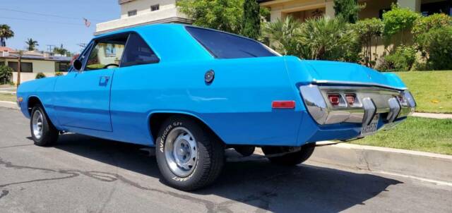 1972 dodge dart swinger, v8, automatic, ac, disc brakes, petty blue mopar, $7950