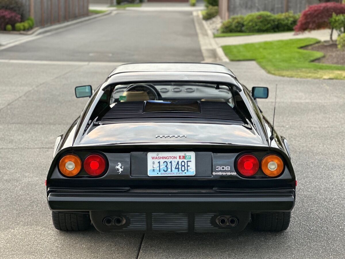 1984 ferrari 308 gts quattrovalve convertible black rwd manual gts quattro