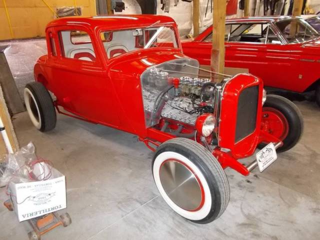 1934 dodge 5 window coupe, ford flathead v8 manual 3-speed, 50s built hot rod