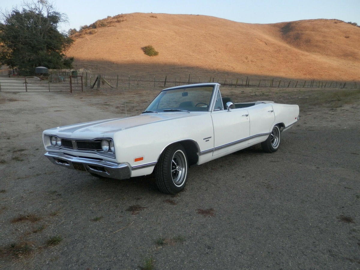 1969 dodge coronet 500 custom chop top "convertible" v-8 at calif original mopar