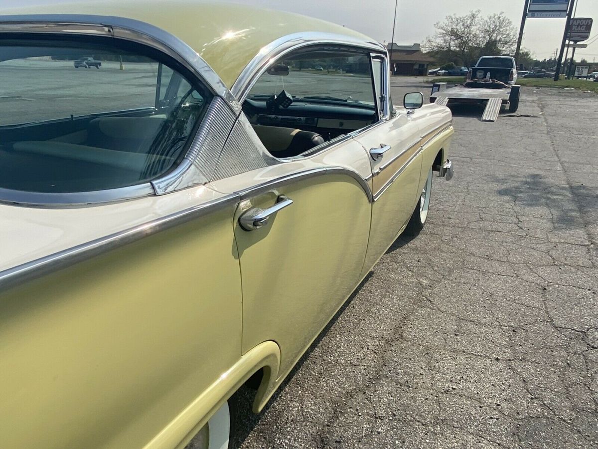 1957 ford fairlane 500 sedan yellow rwd automatic