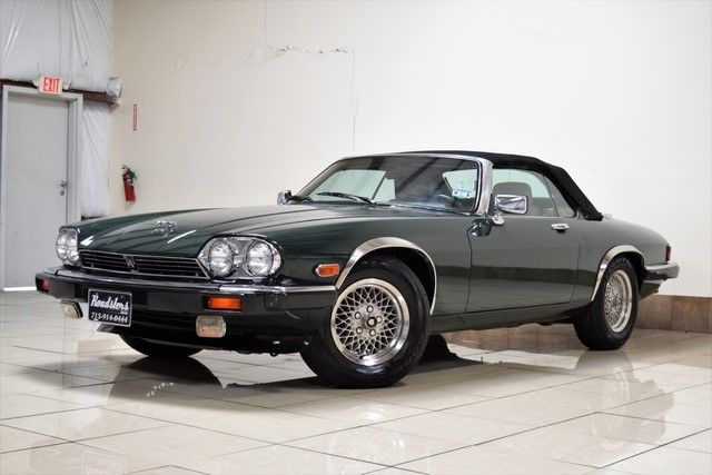 garage kept 1990 jaguar xjs v12 convertible only 65k miles leather wood