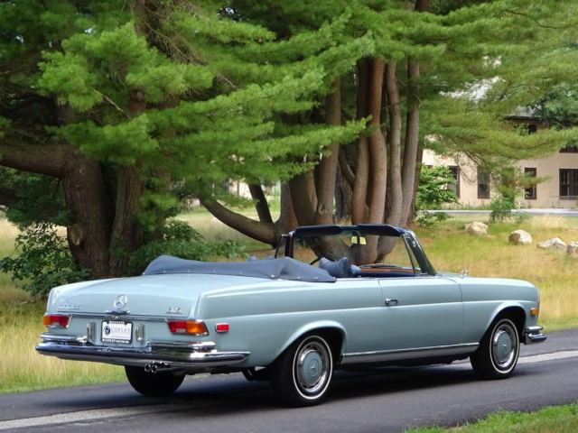 1971 mercedes benz 280se 3.5 cabriolet, floor shift automatic