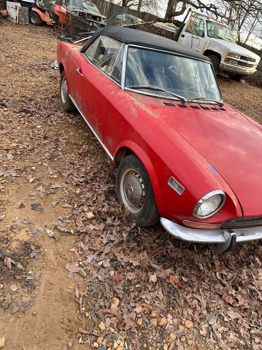 1971 fiat 124 spider convertible red