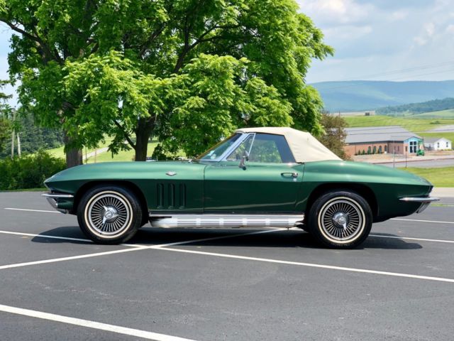 1965 corvette convertible *glenngreen/saddle*#smatch327/300hp*4spd*greatdriver*
