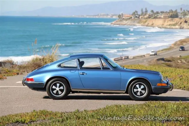 1972 porsche 911t matching #s gemini blue survivor condition