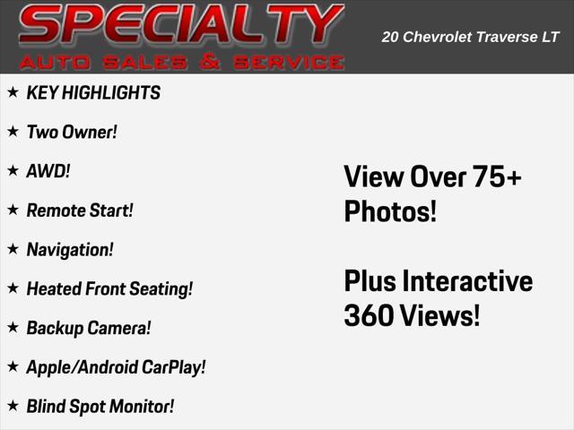 2020 chevrolet traverse lt leather