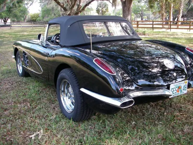 1959 chevy corvette black on black hot rod