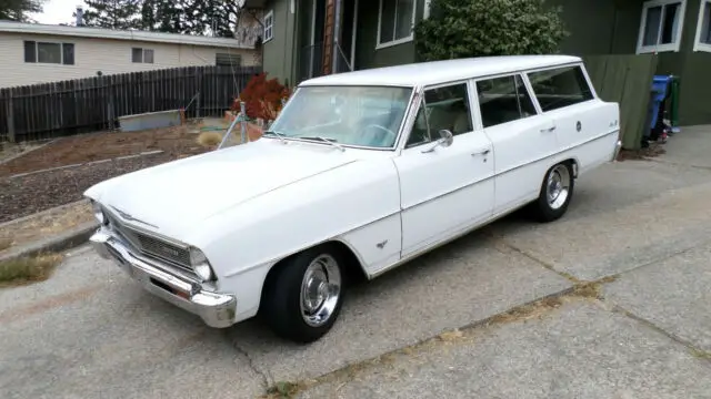 1966 nova station wagon 350/4bbl, 700r4, orig ca. black plate car all its life
